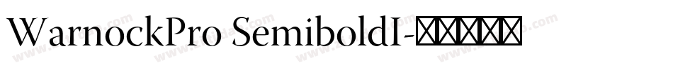 WarnockPro SemiboldI字体转换